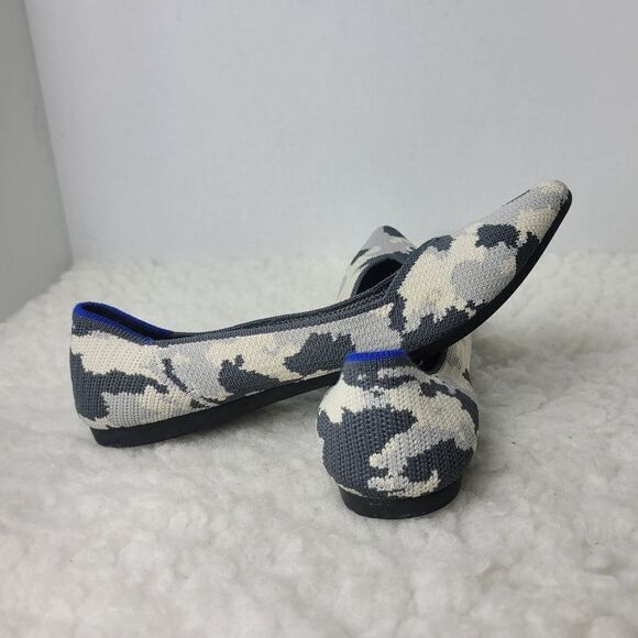 Rothy’s The Point Ash Womens Flat Ballet Size 7 Camo Gray Shoes Retired - Picture 8 of 10